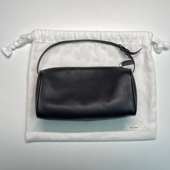 THE ROW Black 90s Zip leather Shoulder Bag Mini handbag Bag w/dust bag - Picture 1 of 16